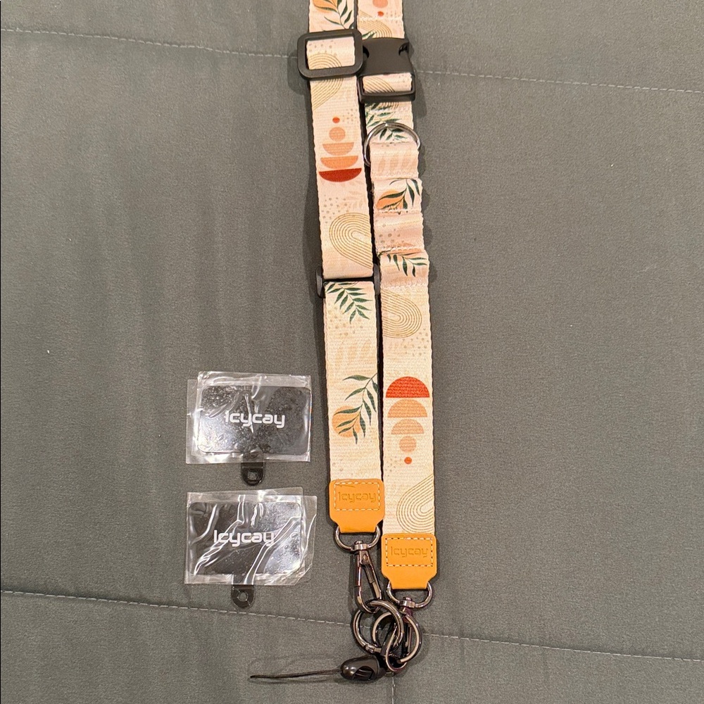 Abstract Leaf Phone Landyard  Crossbody strap NWOT